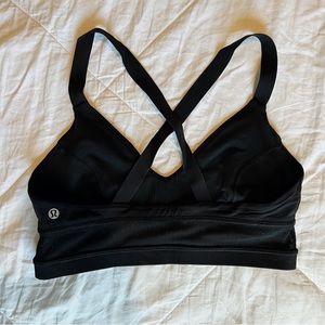 lululemon athletica Black Cross-Back Sports Bra
